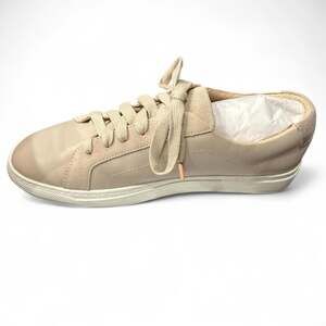 FRANKIE4 Mim III Almond Milk Leather Sneakers, Size 10 — New in Box